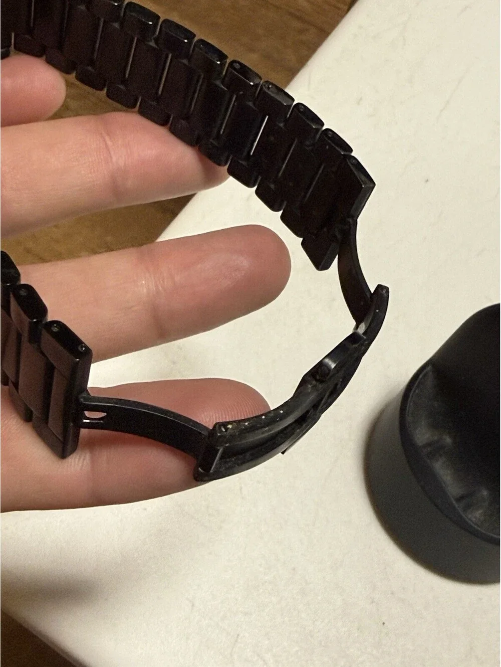Motorola Moto 360 Smart Watch 46mm Black Metal Band Touchscreen ( Parts)